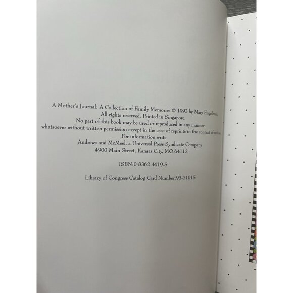 Mother's Journal : A Collection of Family Memories by Mary Engelbreit 1993 New - Picture 6 of 12